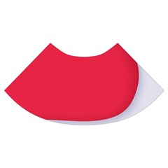 White Red Ripples Trumpet Sleeve Cropped Top from ArtsNow.com Cuff Left