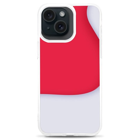 White Red Ripples iPhone 15 Plus TPU UV Print Case from ArtsNow.com Front