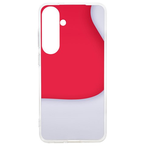 White Red Ripples Samsung Galaxy S24 Ultra 6.9 Inch TPU UV Case from ArtsNow.com Front