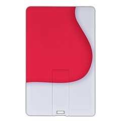 White Red Ripples Name Card Style USB Flash Drive from ArtsNow.com Front