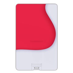 White Red Ripples Name Card Style USB Flash Drive from ArtsNow.com Back