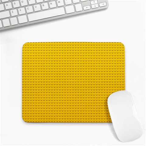 Yellow Lego Texture, Macro, Yellow Dots Background Small Mousepad from ArtsNow.com Front