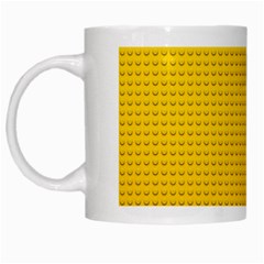 Yellow Lego Texture, Macro, Yellow Dots Background White Mug from ArtsNow.com Left