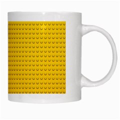 Yellow Lego Texture, Macro, Yellow Dots Background White Mug from ArtsNow.com Right