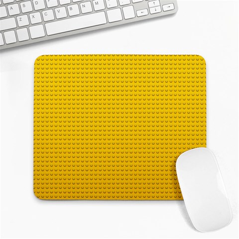 Yellow Lego Texture, Macro, Yellow Dots Background Large Mousepad from ArtsNow.com Front