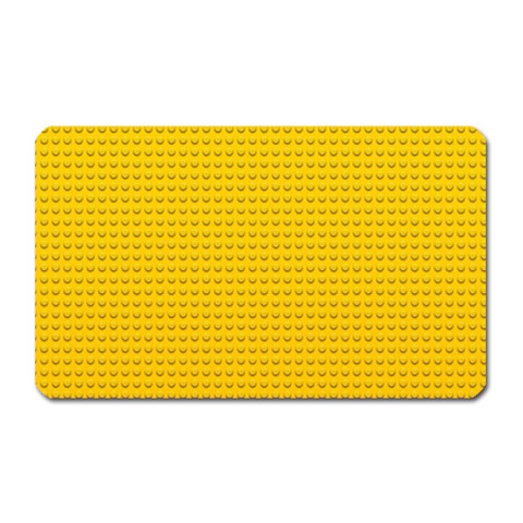 Yellow Lego Texture, Macro, Yellow Dots Background Magnet (Rectangular) from ArtsNow.com Front