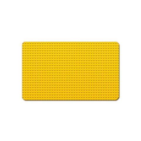 Yellow Lego Texture, Macro, Yellow Dots Background Magnet (Name Card) from ArtsNow.com Front