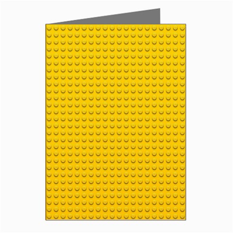 Yellow Lego Texture, Macro, Yellow Dots Background Greeting Cards (Pkg of 8) from ArtsNow.com Left