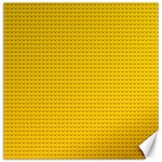 Yellow Lego Texture, Macro, Yellow Dots Background Canvas 12  x 12 