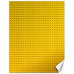 Yellow Lego Texture, Macro, Yellow Dots Background Canvas 12  x 16 