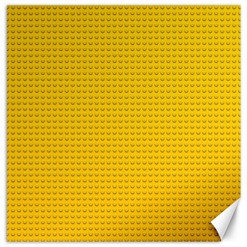 Yellow Lego Texture, Macro, Yellow Dots Background Canvas 20  x 20  from ArtsNow.com 19 x19.27  Canvas - 1