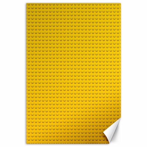 Yellow Lego Texture, Macro, Yellow Dots Background Canvas 24  x 36  from ArtsNow.com 23.35 x34.74  Canvas - 1