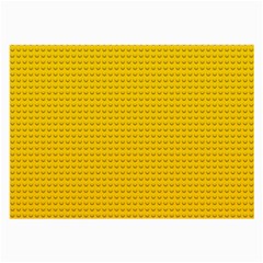 Yellow Lego Texture, Macro, Yellow Dots Background Large Glasses Cloth (2 Sides) from ArtsNow.com Front