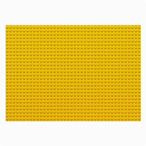 Yellow Lego Texture, Macro, Yellow Dots Background Large Glasses Cloth (2 Sides) from ArtsNow.com Back