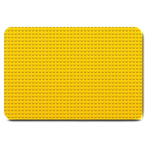 Yellow Lego Texture, Macro, Yellow Dots Background Large Doormat from ArtsNow.com 30 x20  Door Mat