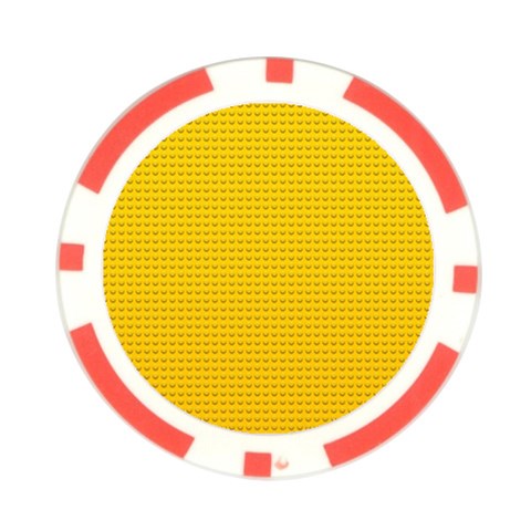 Yellow Lego Texture, Macro, Yellow Dots Background Poker Chip Card Guard from ArtsNow.com Front