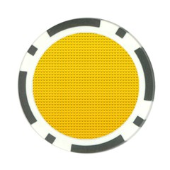 Yellow Lego Texture, Macro, Yellow Dots Background Poker Chip Card Guard from ArtsNow.com Front