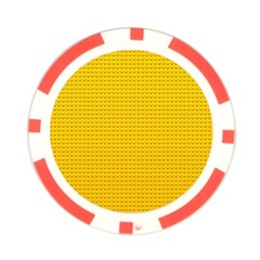 Yellow Lego Texture, Macro, Yellow Dots Background Poker Chip Card Guard from ArtsNow.com Front