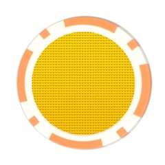 Yellow Lego Texture, Macro, Yellow Dots Background Poker Chip Card Guard from ArtsNow.com Front