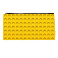 Yellow Lego Texture, Macro, Yellow Dots Background Pencil Case from ArtsNow.com Front