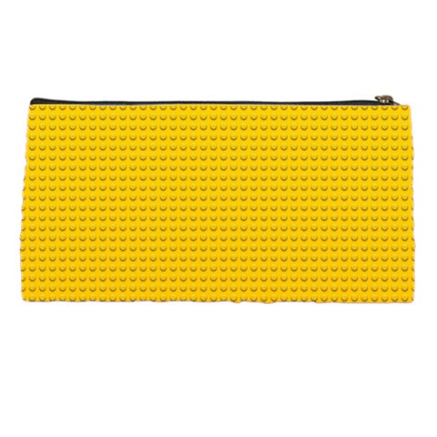 Yellow Lego Texture, Macro, Yellow Dots Background Pencil Case from ArtsNow.com Back