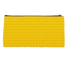 Yellow Lego Texture, Macro, Yellow Dots Background Pencil Case from ArtsNow.com Back