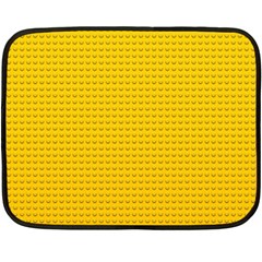 Yellow Lego Texture, Macro, Yellow Dots Background Two Sides Fleece Blanket (Mini) from ArtsNow.com 35 x27  Blanket Front