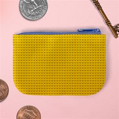 Yellow Lego Texture, Macro, Yellow Dots Background Mini Coin Purse from ArtsNow.com Back