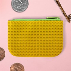 Yellow Lego Texture, Macro, Yellow Dots Background Mini Coin Purse from ArtsNow.com Back