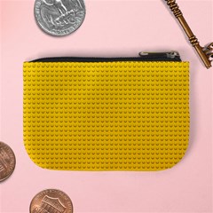 Yellow Lego Texture, Macro, Yellow Dots Background Mini Coin Purse from ArtsNow.com Back