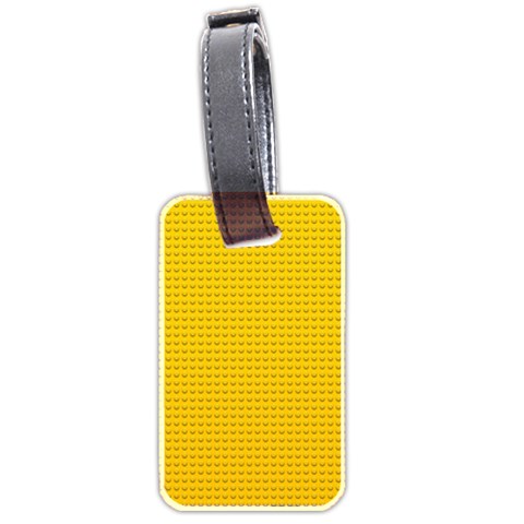 Yellow Lego Texture, Macro, Yellow Dots Background Luggage Tag (two sides) from ArtsNow.com Front