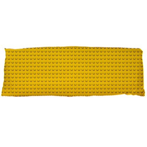 Yellow Lego Texture, Macro, Yellow Dots Background Body Pillow Case Dakimakura (Two Sides) from ArtsNow.com Front