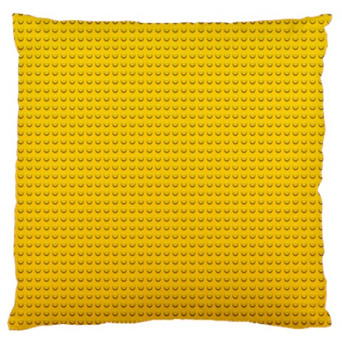 Yellow Lego Texture, Macro, Yellow Dots Background Large Cushion Case (One Side) from ArtsNow.com Front