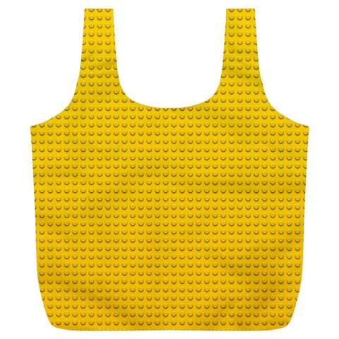 Yellow Lego Texture, Macro, Yellow Dots Background Full Print Recycle Bag (XL) from ArtsNow.com Back