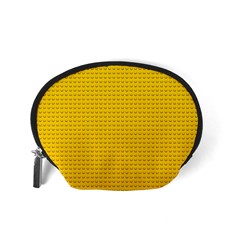 Yellow Lego Texture, Macro, Yellow Dots Background Accessory Pouch (Small) from ArtsNow.com Back