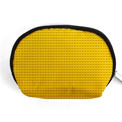 Yellow Lego Texture, Macro, Yellow Dots Background Accessory Pouch (Medium) from ArtsNow.com Front