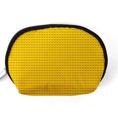 Yellow Lego Texture, Macro, Yellow Dots Background Accessory Pouch (Medium) from ArtsNow.com Back