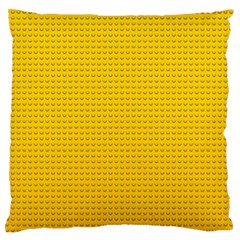 Yellow Lego Texture, Macro, Yellow Dots Background Standard Premium Plush Fleece Cushion Case (Two Sides) from ArtsNow.com Back