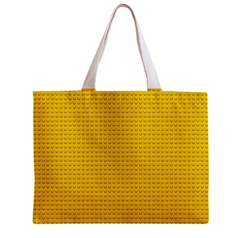 Yellow Lego Texture, Macro, Yellow Dots Background Zipper Mini Tote Bag from ArtsNow.com Front