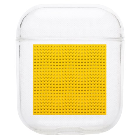 Yellow Lego Texture, Macro, Yellow Dots Background Soft TPU AirPods 1/2 Case from ArtsNow.com Front