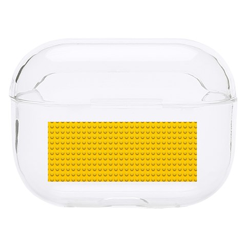 Yellow Lego Texture, Macro, Yellow Dots Background Hard PC AirPods Pro Case from ArtsNow.com Front