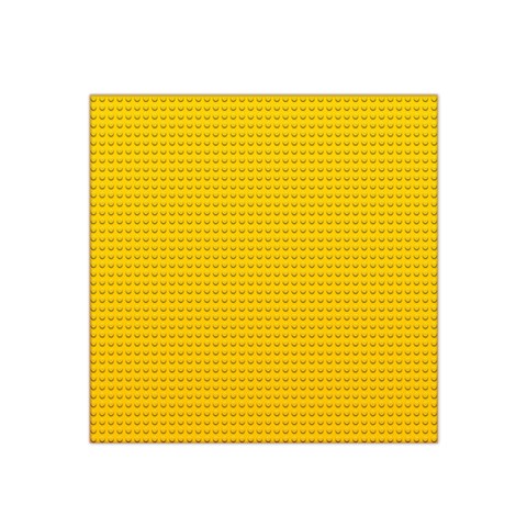 Yellow Lego Texture, Macro, Yellow Dots Background Satin Bandana Scarf 22  x 22  from ArtsNow.com Front