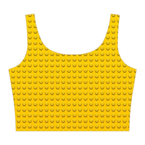 Yellow Lego Texture, Macro, Yellow Dots Background Midi Sleeveless Dress from ArtsNow.com Top Front