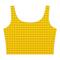 Yellow Lego Texture, Macro, Yellow Dots Background Midi Sleeveless Dress from ArtsNow.com Top Front