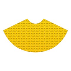 Yellow Lego Texture, Macro, Yellow Dots Background Midi Sleeveless Dress from ArtsNow.com Skirt Front