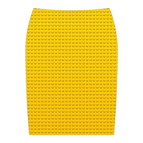 Yellow Lego Texture, Macro, Yellow Dots Background Midi Wrap Pencil Skirt from ArtsNow.com Back