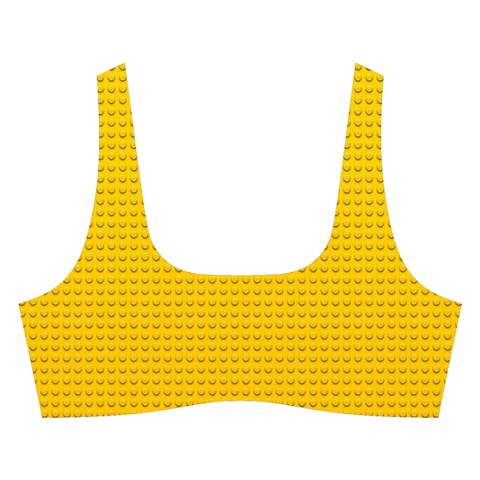 Yellow Lego Texture, Macro, Yellow Dots Background Cross Back Hipster Bikini Set from ArtsNow.com Front