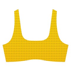 Yellow Lego Texture, Macro, Yellow Dots Background Cross Back Hipster Bikini Set from ArtsNow.com Front