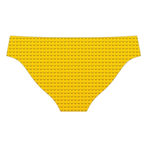 Yellow Lego Texture, Macro, Yellow Dots Background Cross Back Hipster Bikini Set from ArtsNow.com Back Under