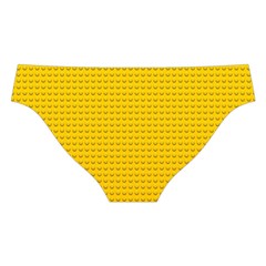 Yellow Lego Texture, Macro, Yellow Dots Background Cross Back Hipster Bikini Set from ArtsNow.com Back Under